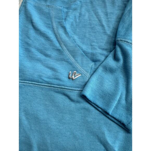 Lane Bryant Active Women’s Size 14/16 Zip Up Hooded Sweatshirt Hoodie Teal Blue - Picture 2 of 8